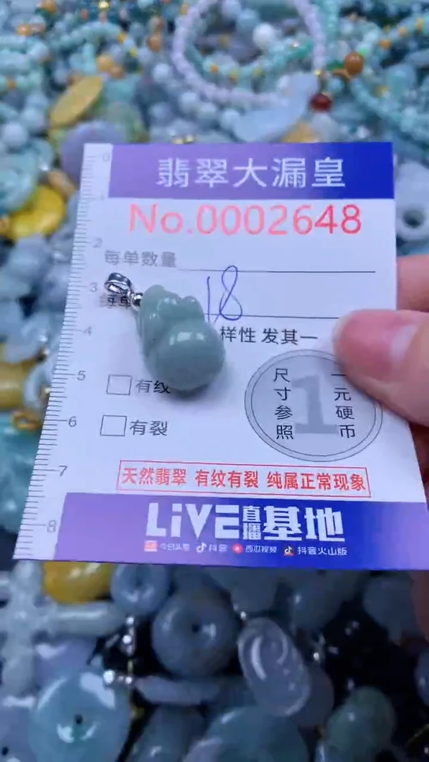 翡翠未镶嵌吊坠(不含链)2648