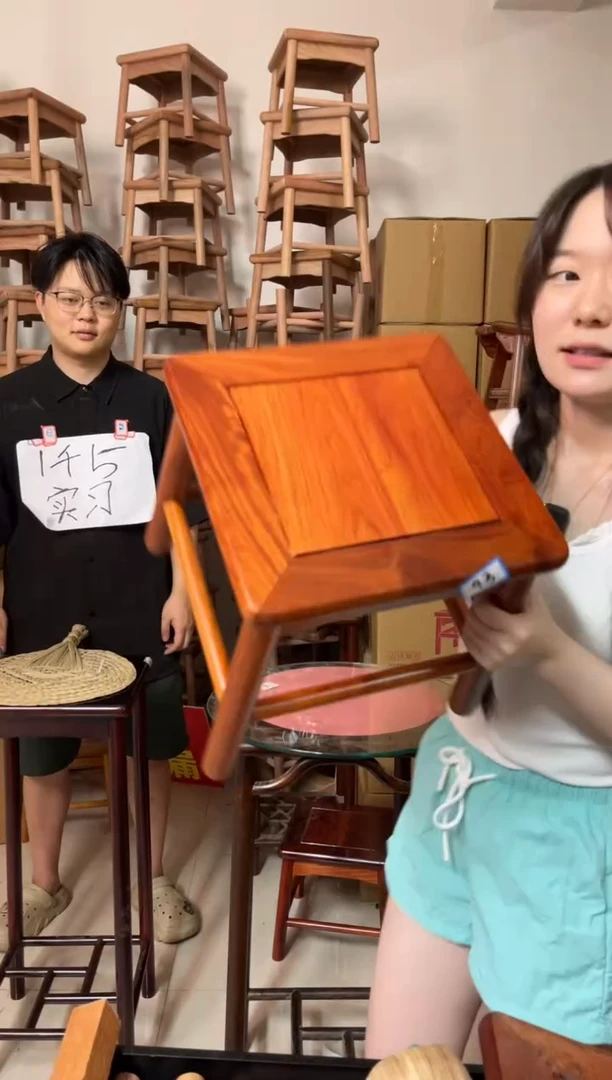 花梨木类93号缅甸花梨小方凳一物一拍