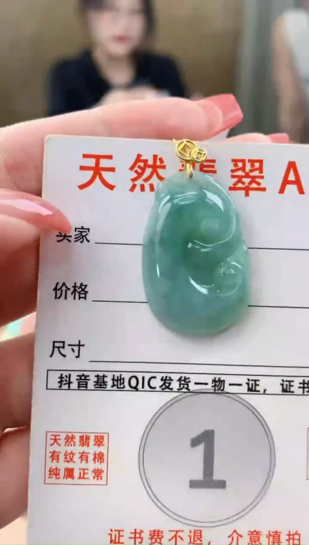颈饰未镶嵌翡翠天然A货翡翠挂件