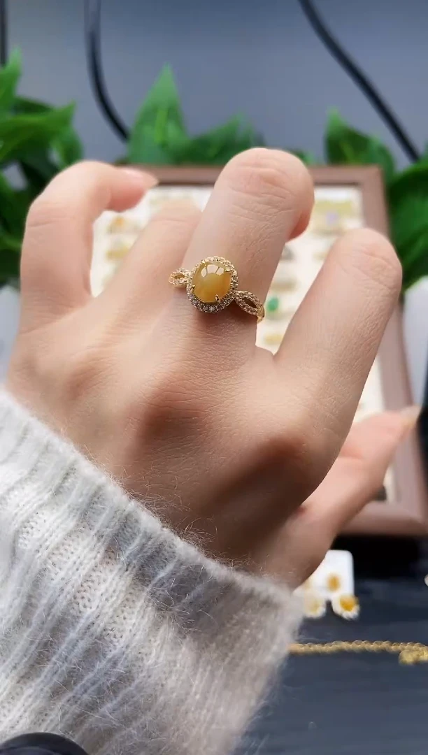 银S925镶嵌戒指翡翠12