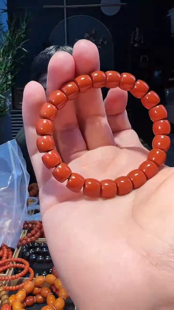 【闪购商品】南红玛瑙手串未镶嵌10+朱红直切