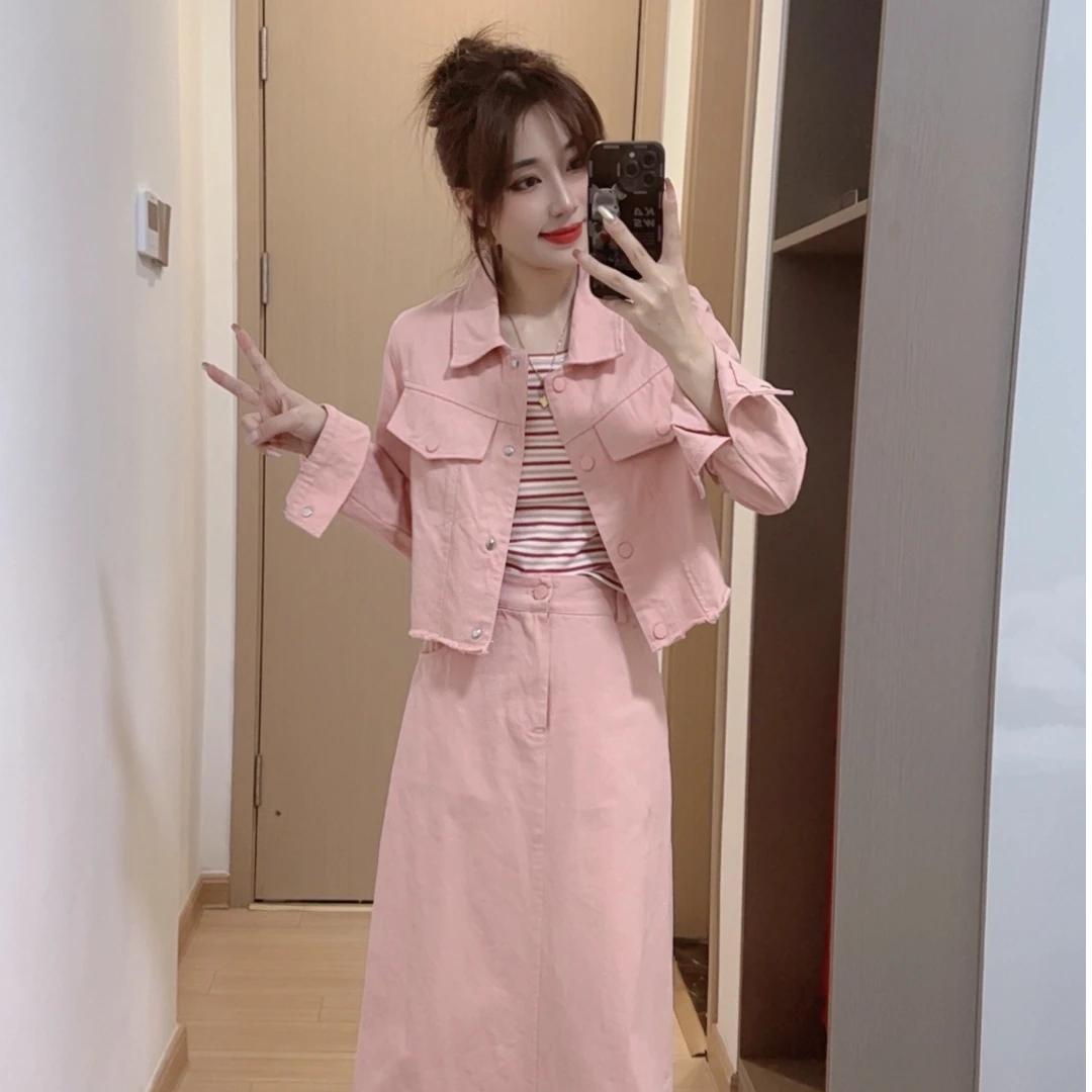 奈奈妮【北岛樱花】两件套时尚气质显瘦复古减龄6292