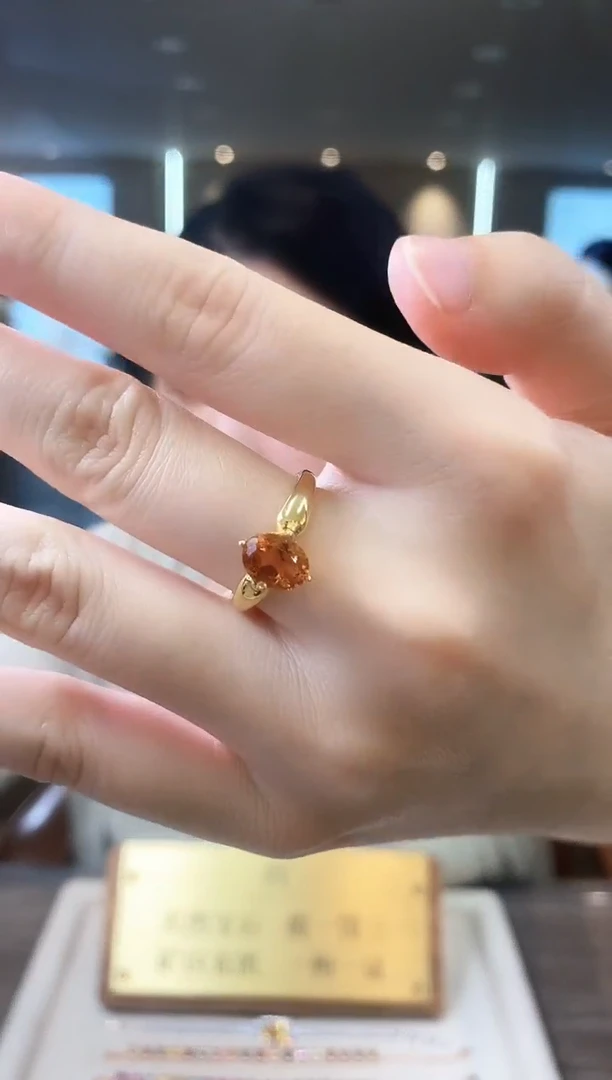 戒指银S925镶嵌水晶09天然宝石