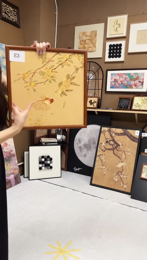 竖款40*40  金鱼