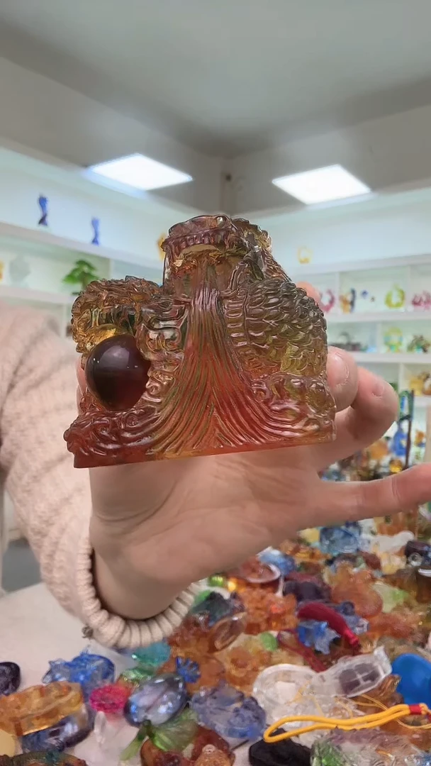 手工艺品琉璃龙印