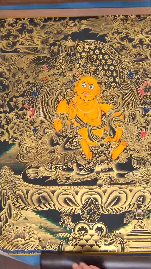 卷轴画60cm45财宝天黑金