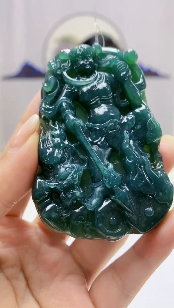 定制翡翠未镶嵌5160ms-毛货挂件27
