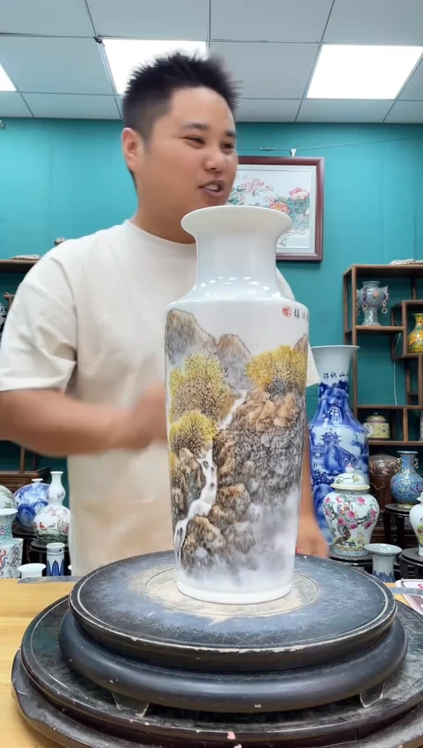摆件303山水陶瓷摆件