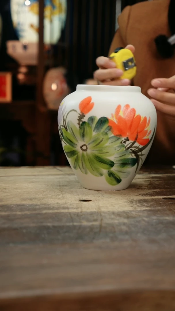 【闪购商品】瓷片景德镇纯手工釉下彩精品花瓶