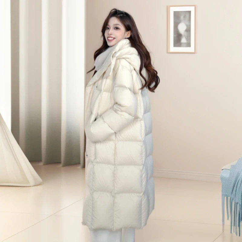 【双11超低价】西伯利亚90鹅绒极寒女明星秀款美力城过膝鹅绒服6051