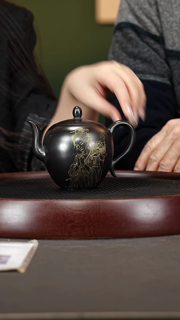 茶壶紫砂7鲍宜明 美人肩石黄320cc