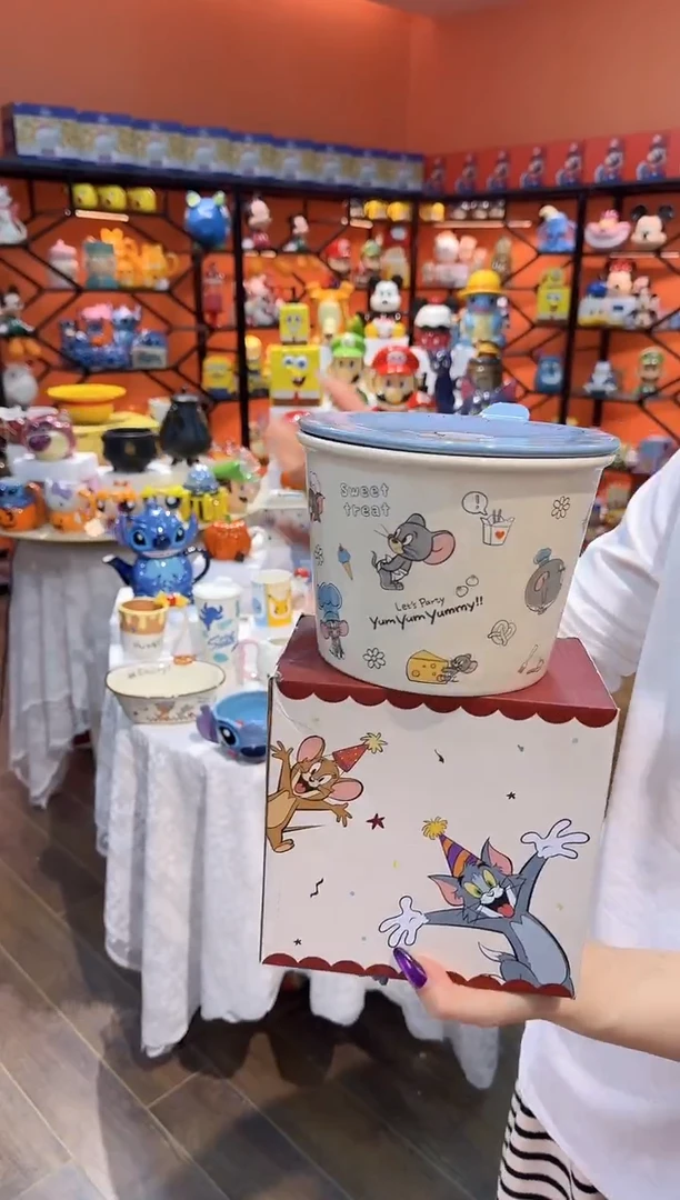 瓷片@@蓝色泰菲陶瓷泡面碗