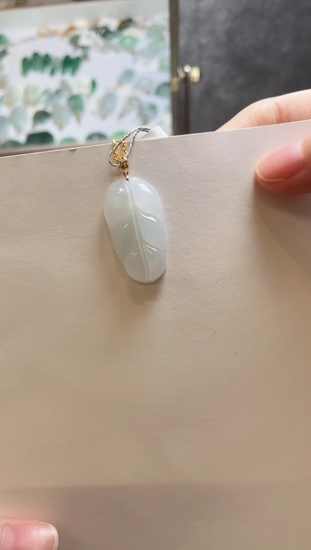 翡翠18K金镶嵌吊坠(不含链)吊坠mq