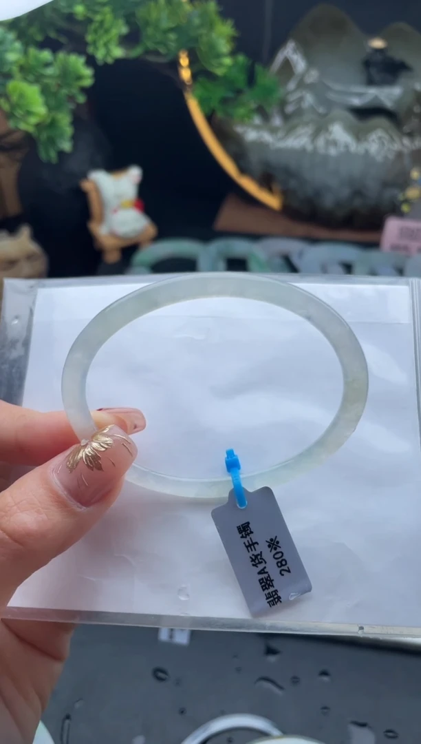 未镶嵌手镯定制翡翠40号冰条手镯56