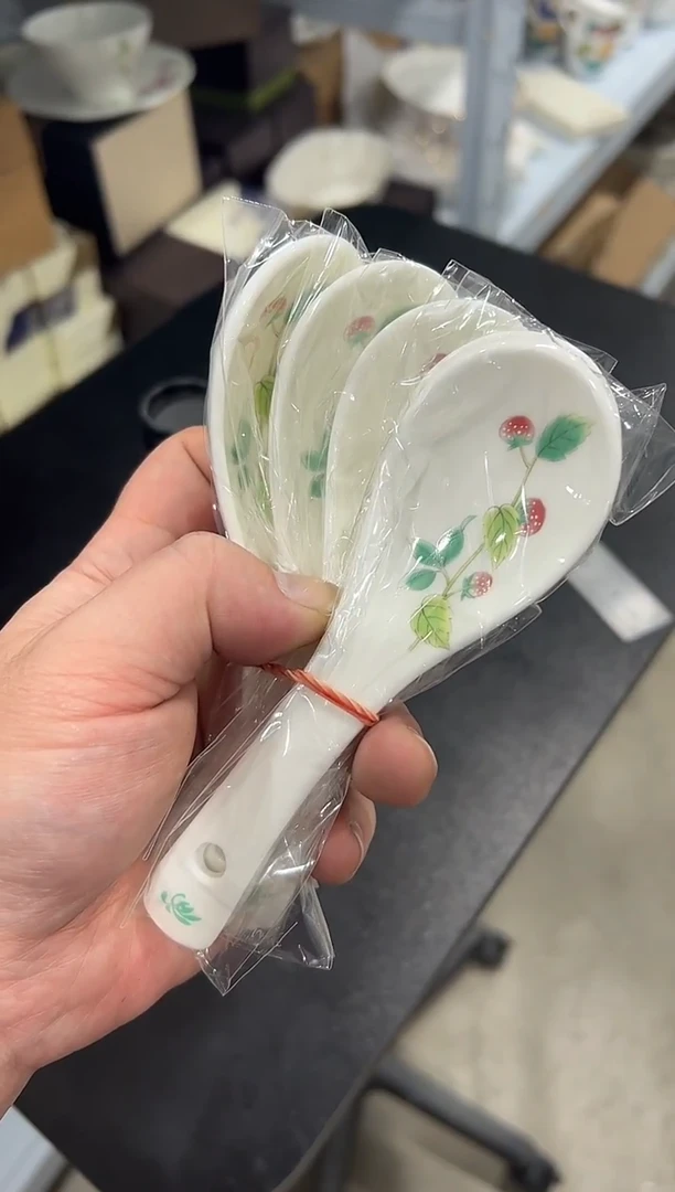 杯子骨瓷（简装）陶瓷小勺5只