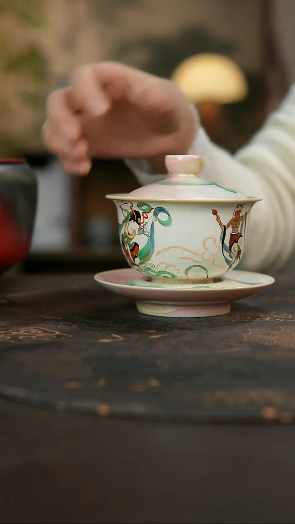 景德镇陶瓷杯碗柴烧多人