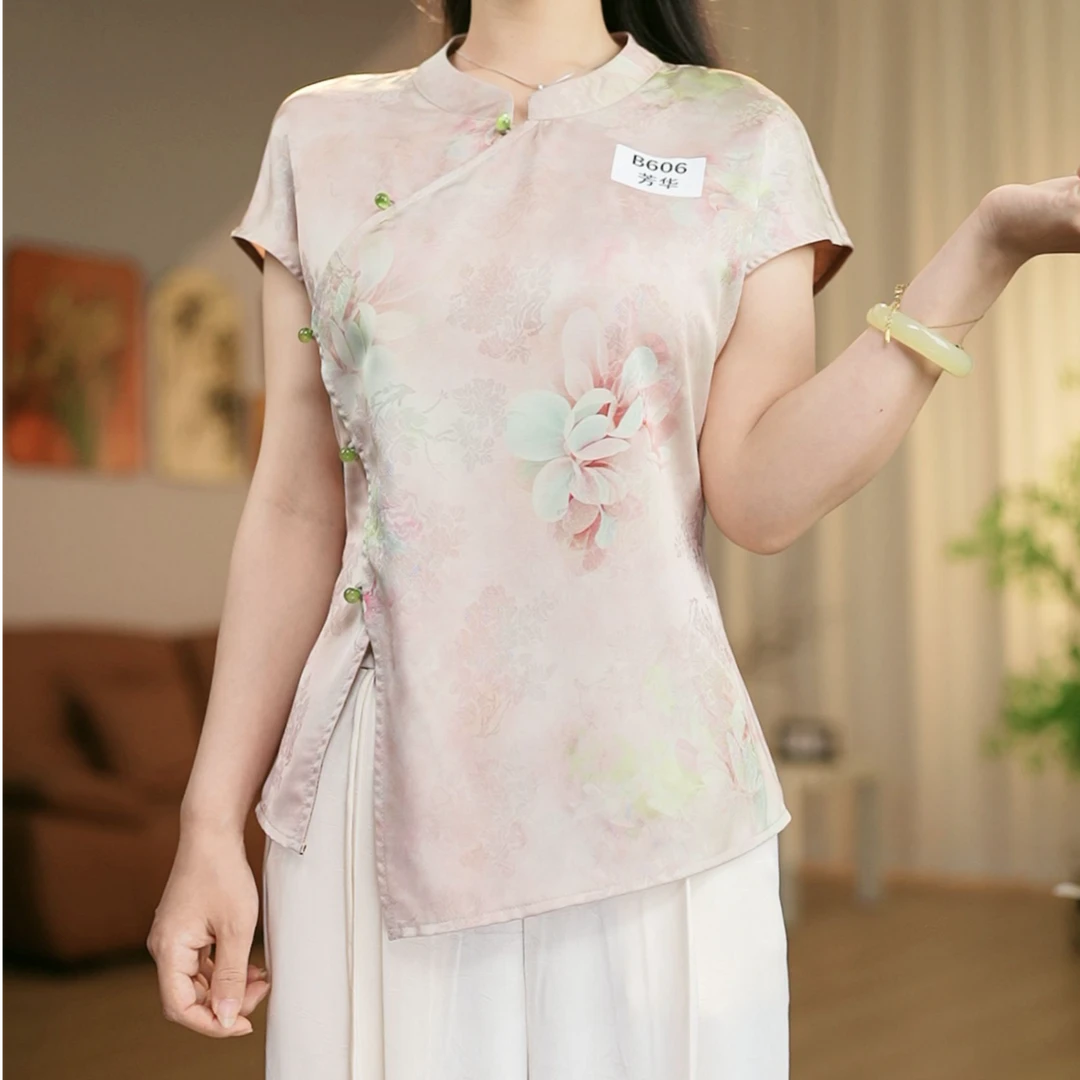 【A606-芳华】改良版新中式国风女款复古修身开衫飞袖上衣-菲哥