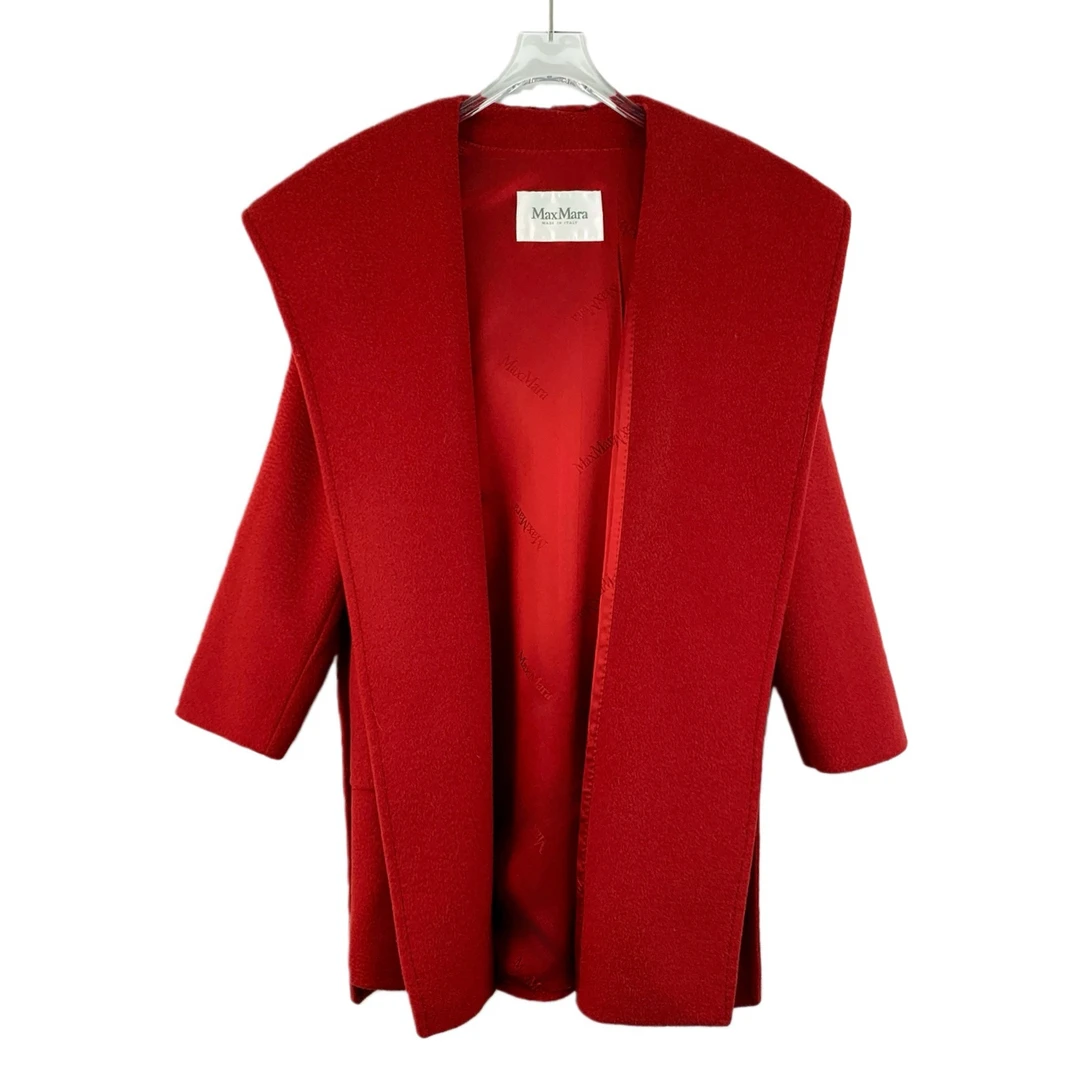 99新 MaxMara 红色浴袍款大衣外套 36码/LW0868 /潮奢虎