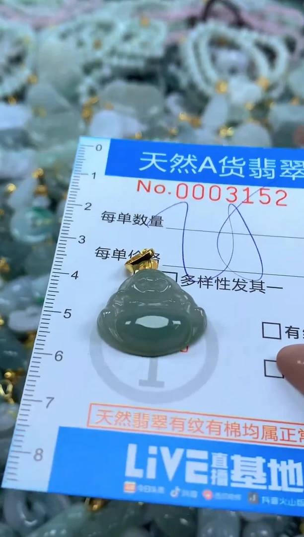 颈饰未镶嵌翡翠净货挂件-3152