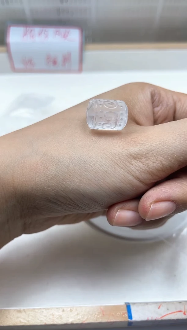 水晶珠宝半成品未镶嵌D440白水晶 回纹桶珠1个9.9元