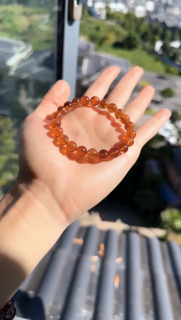 手串琥珀未镶嵌 *3缅甸琥珀紫罗兰手串8mm