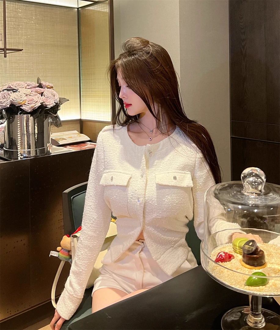 【Y2303986】韩颗粒 外套小香风外套微宽松棒球服春季新品开衫