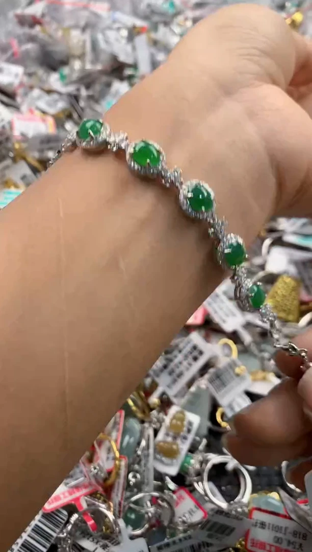 银S925镶嵌戒指翡翠888----7