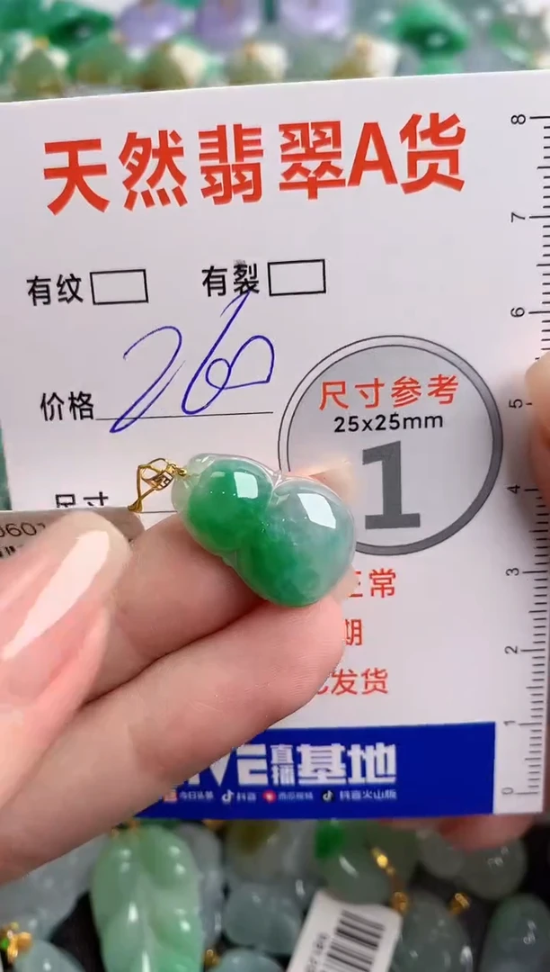 翡翠18K金镶嵌颈饰0532595894