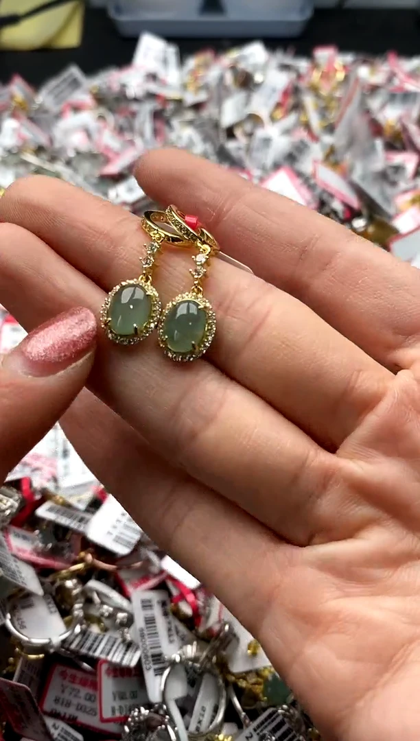 【闪购商品】翡翠戒指银S925镶嵌666666     6