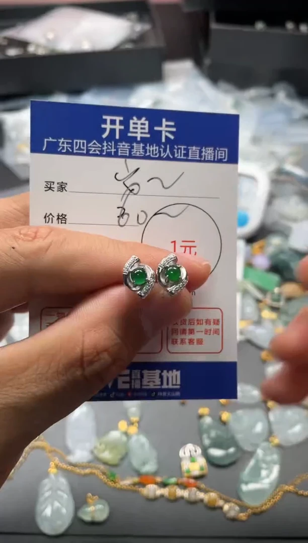 颈饰未镶嵌翡翠?*静耳钉