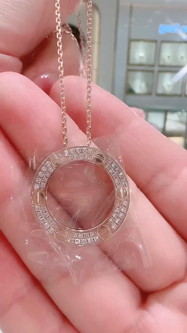 【闪购商品】钻石套链18K金镶嵌套链