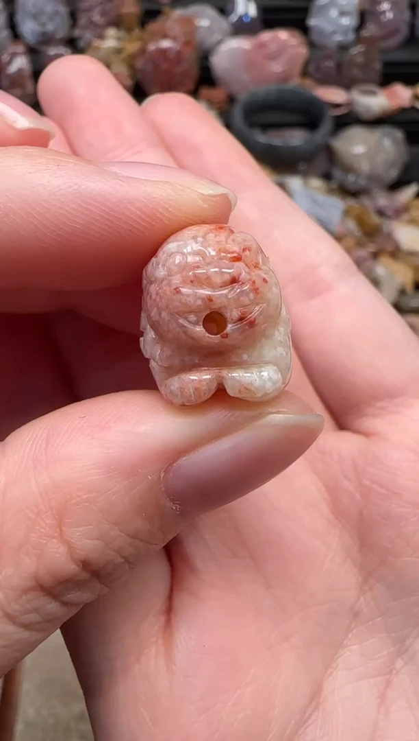 颈饰未镶嵌硅化珊瑚（珊瑚玉）027