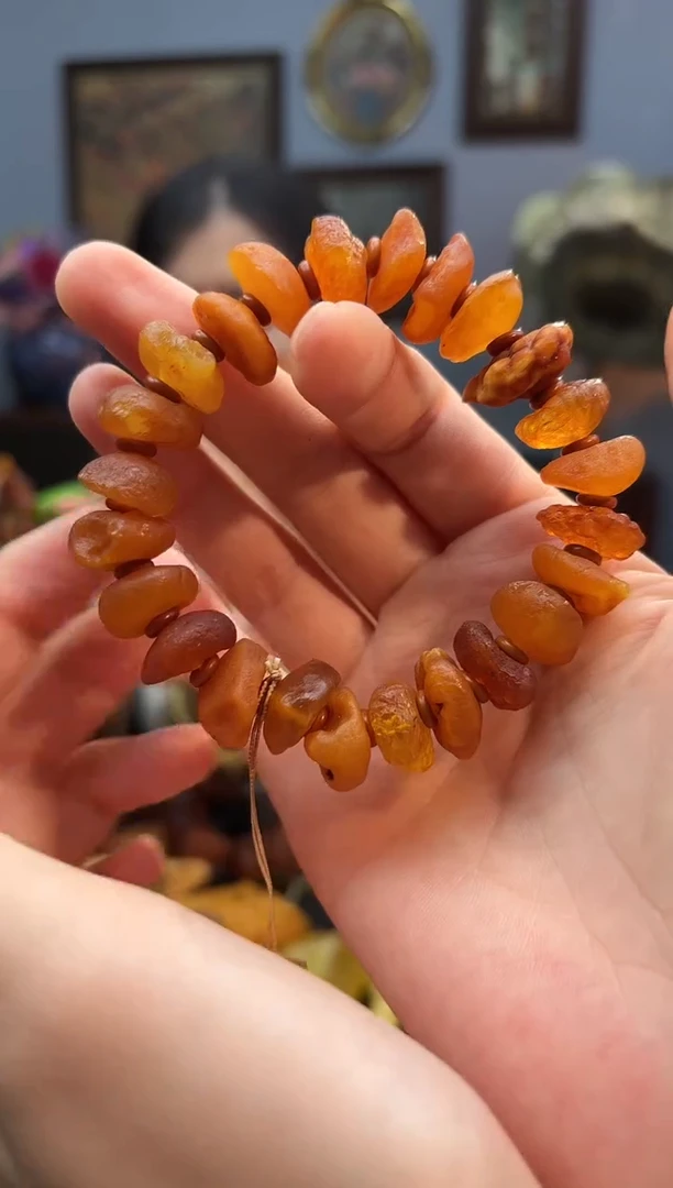 琥珀颈饰未镶嵌吊坠