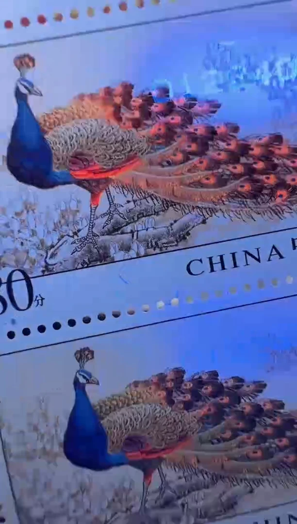 《孔雀》大版票邮票