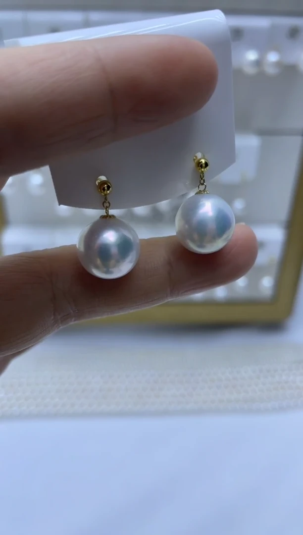 18K金镶嵌耳饰淡水珍珠46