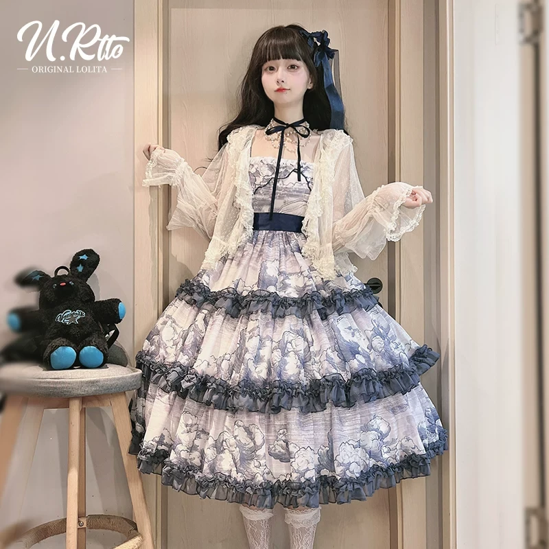 【现货】urtto积雨云jsk夏季雪纺洛丽塔连衣裙