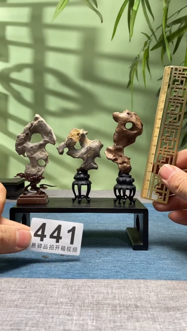 【闪购商品】树脂制品底座 石头是青州玲珑石441号
