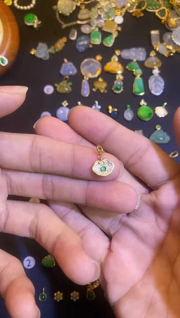 颈饰银S925镶嵌翡翠1