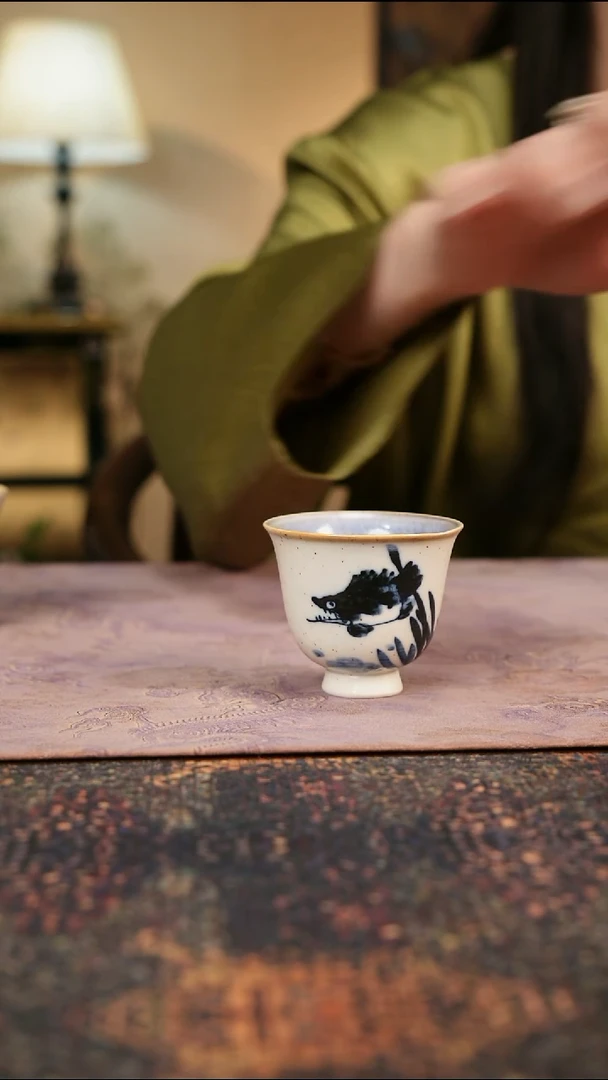 杯景德镇陶瓷杯碗柴烧多人