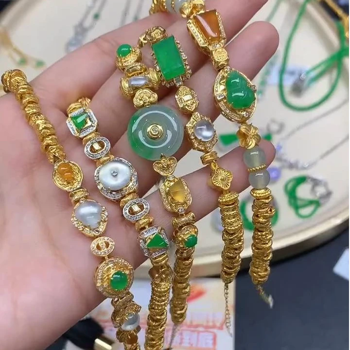 【小鱼严选】翡翠手链-18K金-多样性发其一Y50-|CXQ21