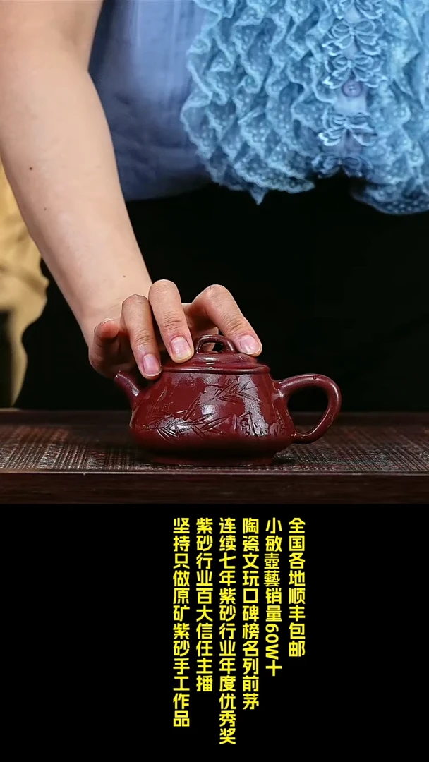 茶壶紫砂12龙血砂