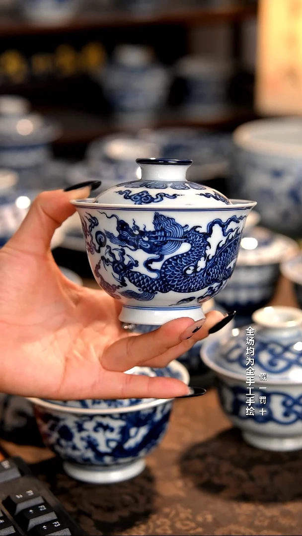 景德镇全手工手绘柴窑茶器福利