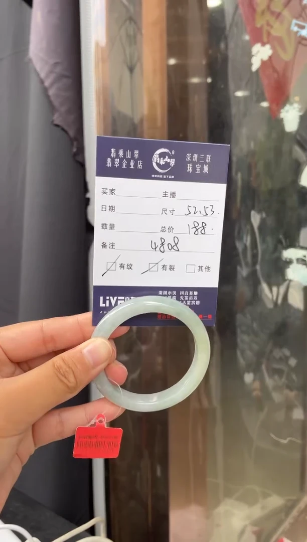 未镶嵌手镯翡翠L 52-53正圈 4808