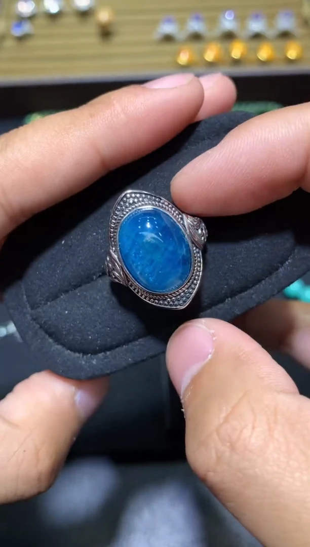 未镶嵌磷灰石戒指P113