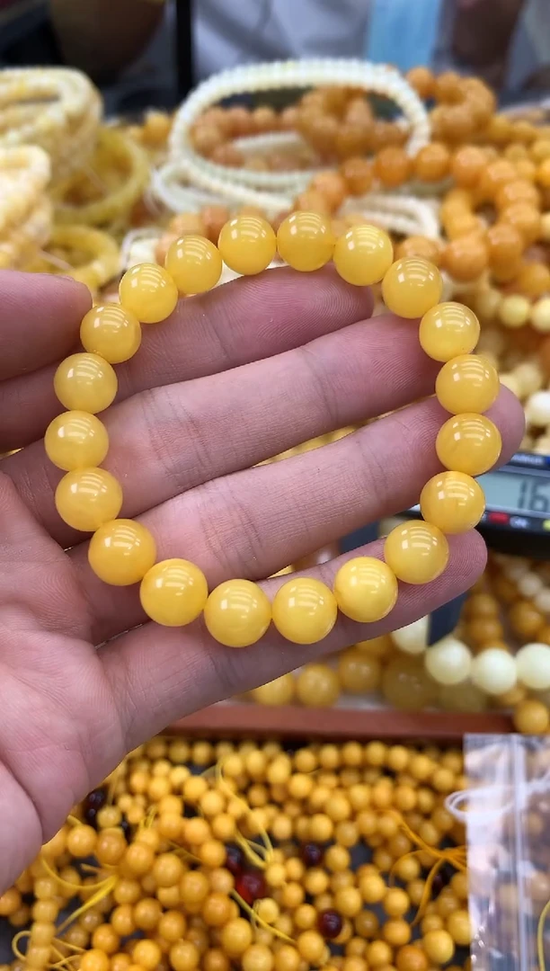 裸石蜜蜡未镶嵌手串