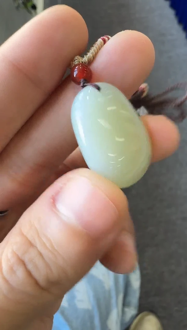 颈饰未镶嵌和田玉无事牌/配绳