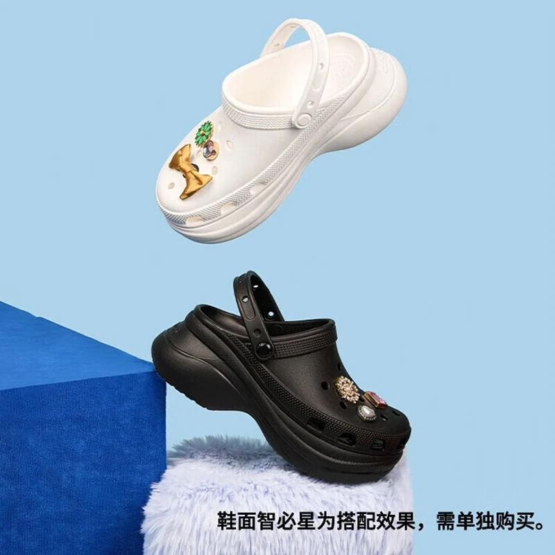 CROCS/卡骆驰洞洞鞋运动凉鞋女鞋夏复古小鲸鱼厚底沙滩鞋206302