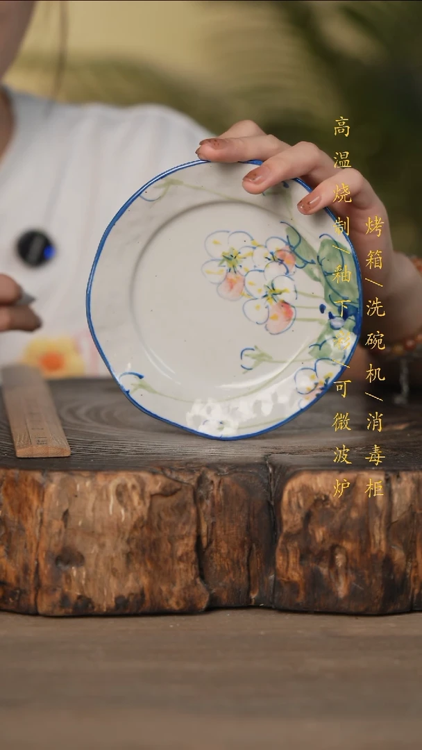 瓷片景德镇高温釉下彩可微波烤箱洗碗机