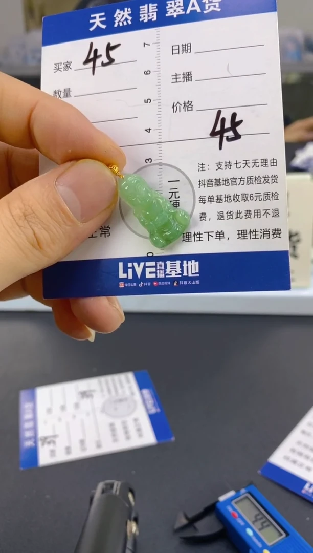 【闪购商品】翡翠颈饰18K金镶嵌天然A货翡翠