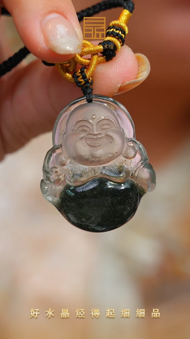 未镶嵌吊坠(不含链)水晶?****赖绿幽灵弥勒佛